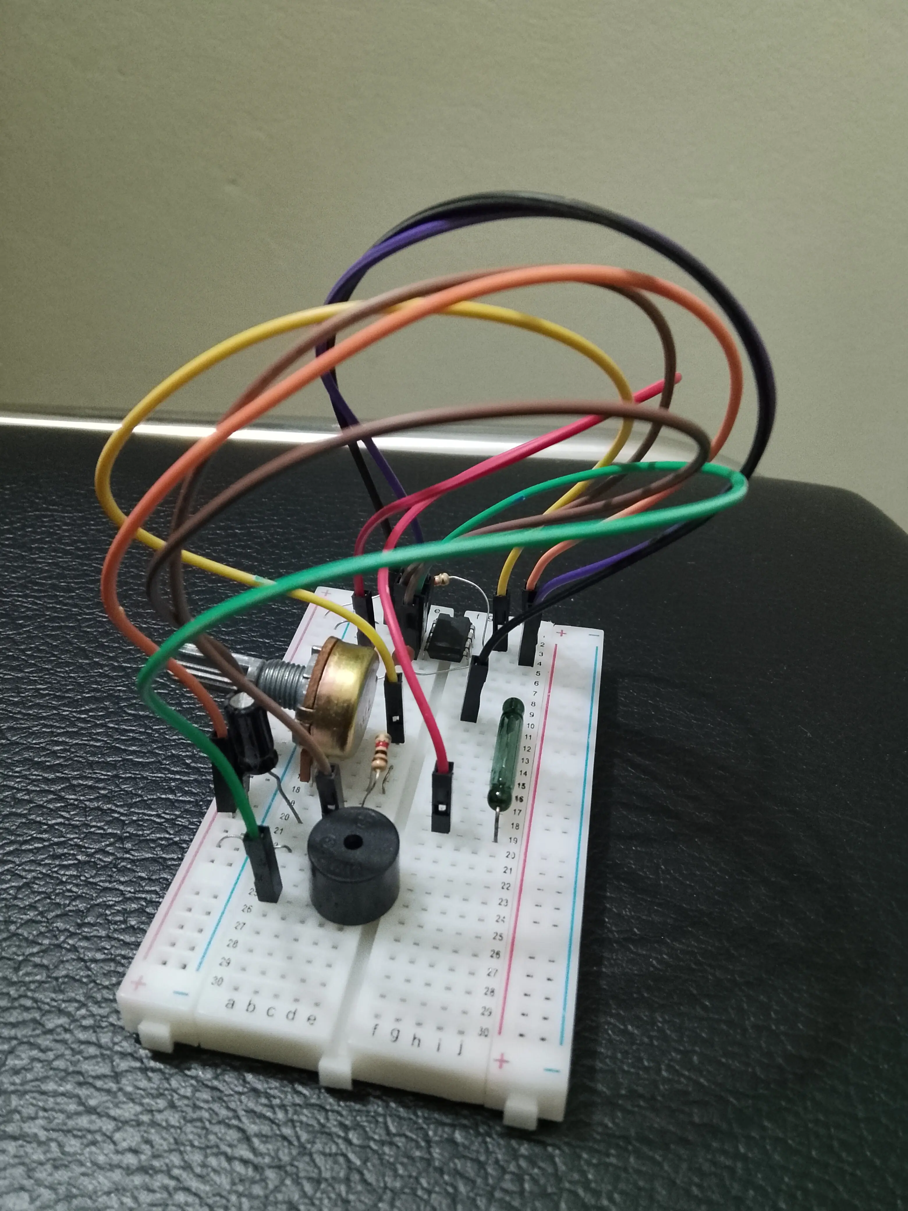 Magnetic alarm security circuit with Reed Switch